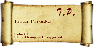 Tisza Piroska névjegykártya