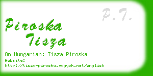 piroska tisza business card